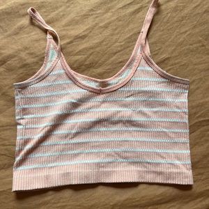 Urban Outfitters Cropped Ribbed Tank Top, size M/L